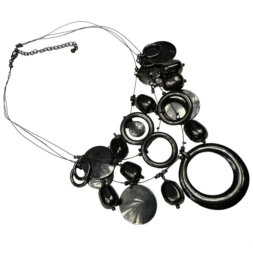 Five Beautiful Necklaces, Pearls, Tassels, CZ, Purple Stone